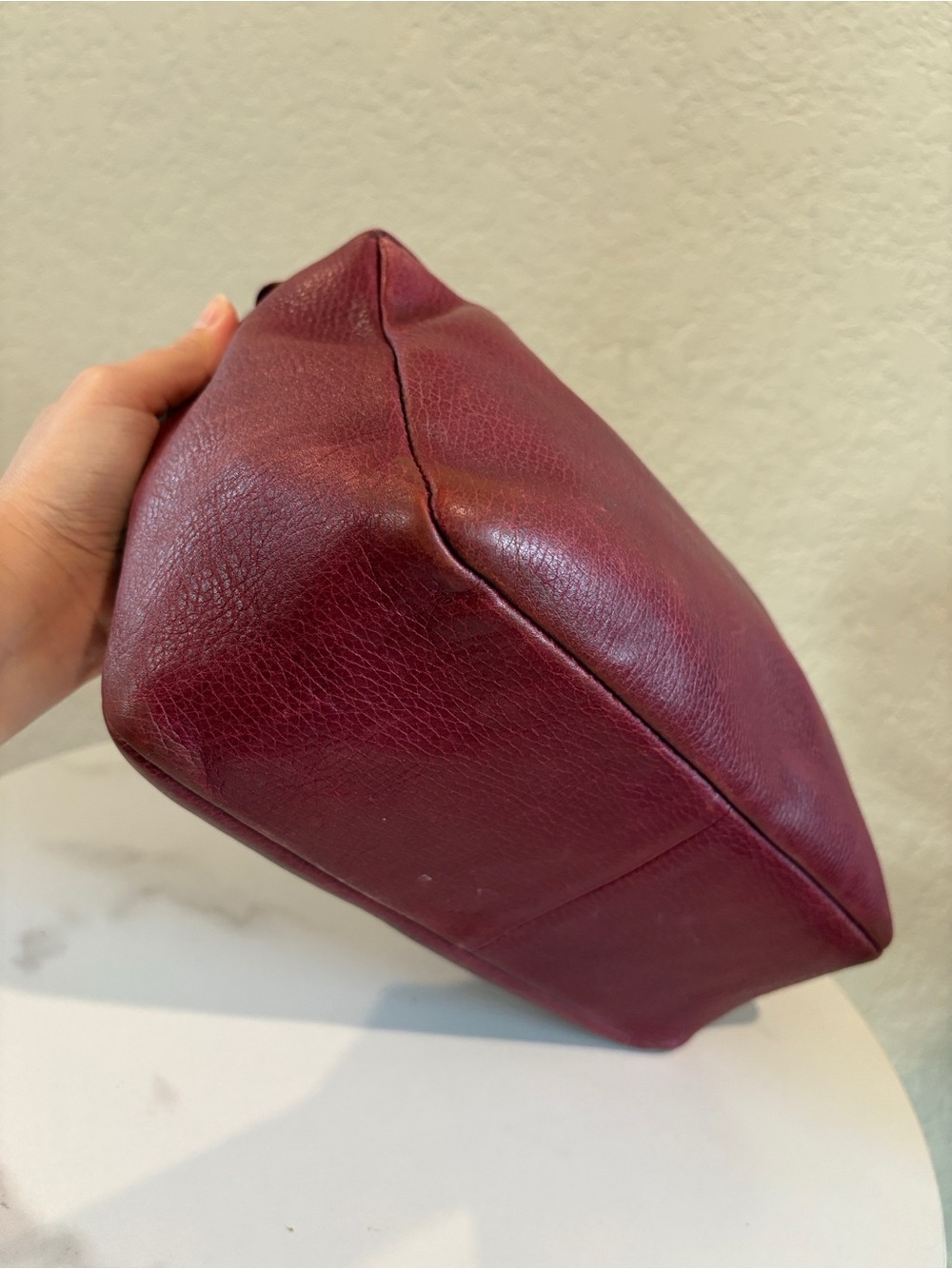 Cartier Bordeaux Leather Handbag - Picture 7 of 16